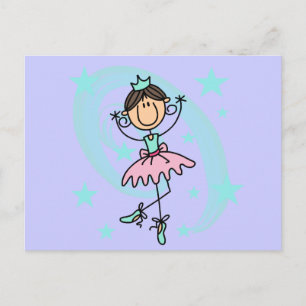 Carte Postale Danseuse de Ballet - T-shirts Marron et Cadeaux