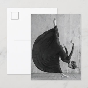 Carte Postale Danseuse de ballet victorienne en mouvement