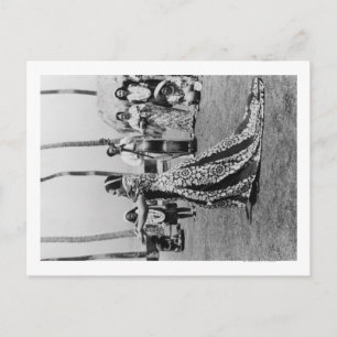 Carte Postale Danseuse de hula Holoku avec photographie d'orches