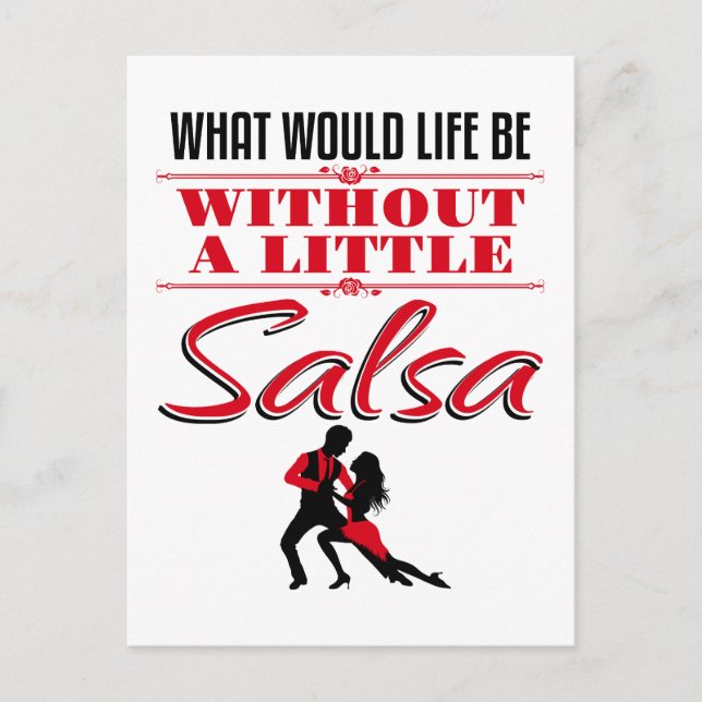 Carte Postale Danseuse De Salsa Qui Serait La Vie (Devant)