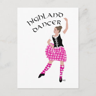 Carte Postale Danseuse des Highlands Rose