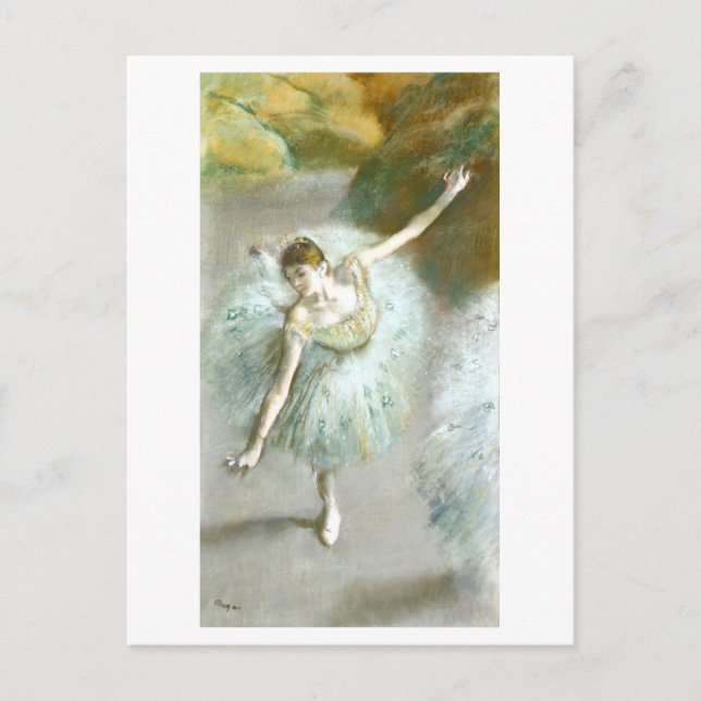 Carte Postale Danseuse en vert Peinture (1883) par Degas (Devant)