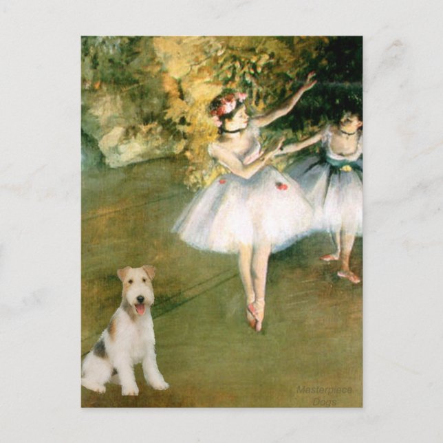 Carte Postale Danseuse - Fil Fox Terrier #1 (Devant)