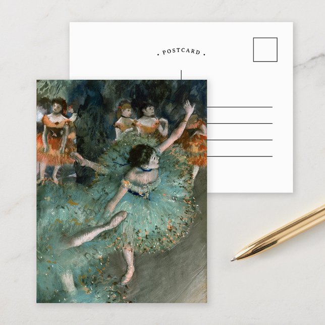 Carte Postale Danseuse ondulant, Danseuse en vert | Edgar Degas (Créateur téléchargé)