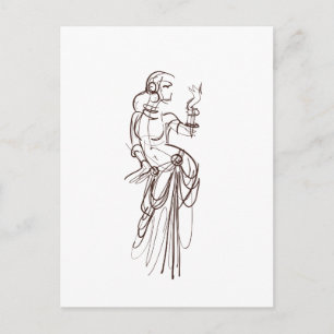 Carte Postale danseuse tzigane de fusion tribale