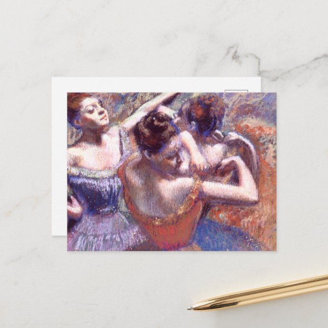 Carte Postale Danseuses 1899 Edgar Degas  (Devant/Arrière en situation)