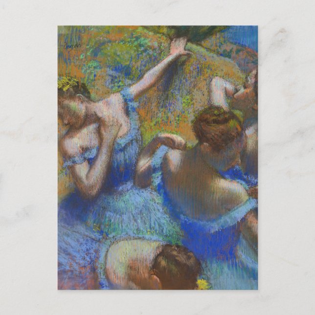 Carte Postale Danseuses de ballet bleues Edgar Degas (Devant)