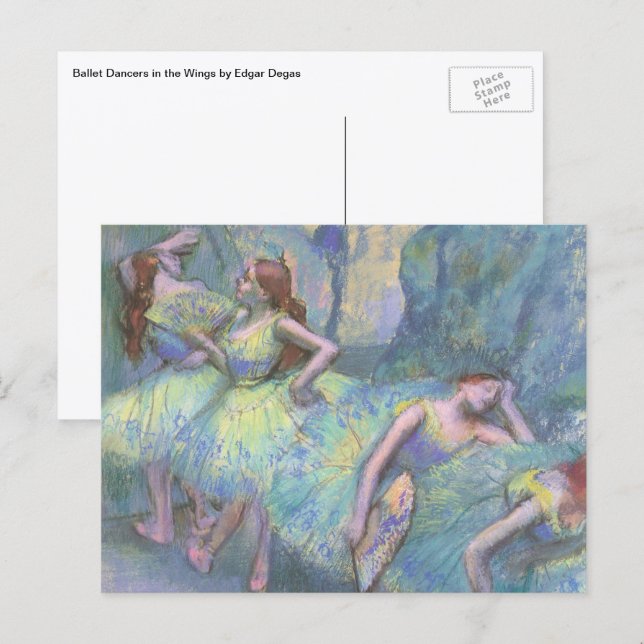 Carte Postale Danseuses de ballet dans les coulisses d'Edgar Deg (Devant / Derrière)