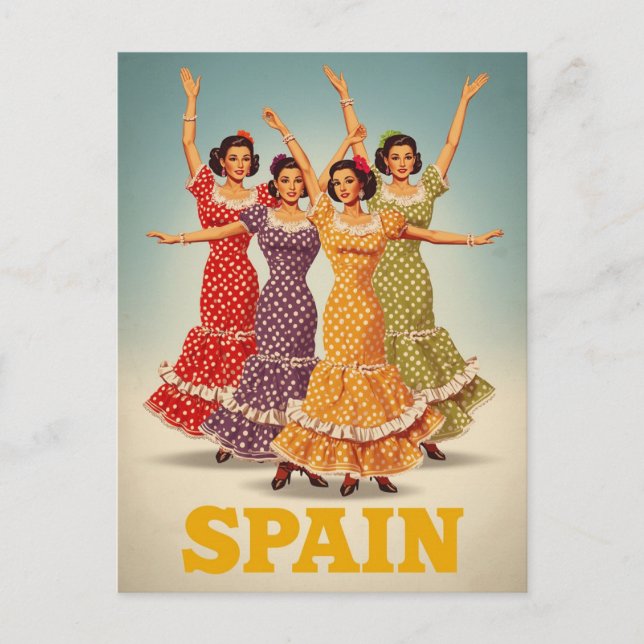 Carte Postale Danseuses de Flamenco d'Espagne Voyage (Devant)
