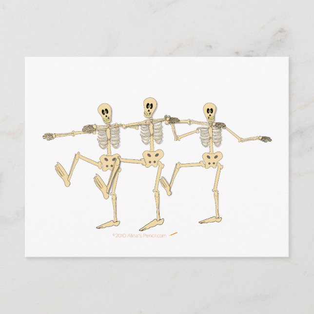 Carte Postale Dansons Dansantes Danseuses Dessin D'Halloween (Devant)