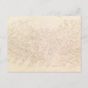 Carte Postale Dante et Béatrice, de Dante's `Divine