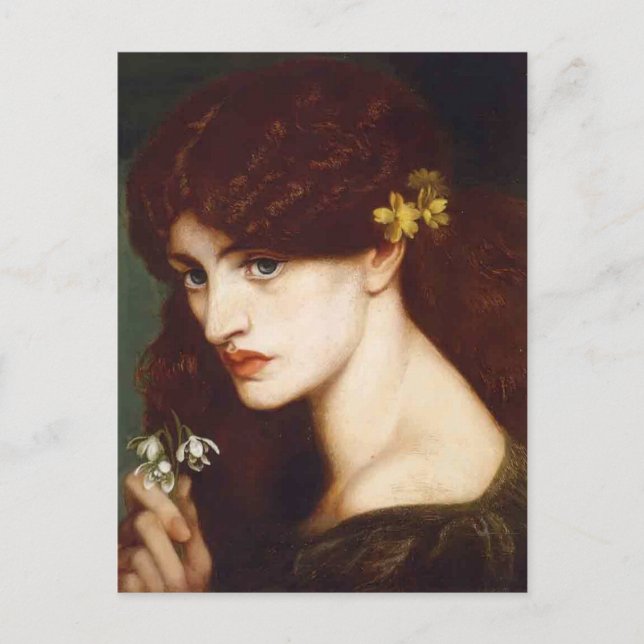 Carte Postale Dante Gabriel Rossetti- Blanzifiore (Perce-Neige) (Devant)