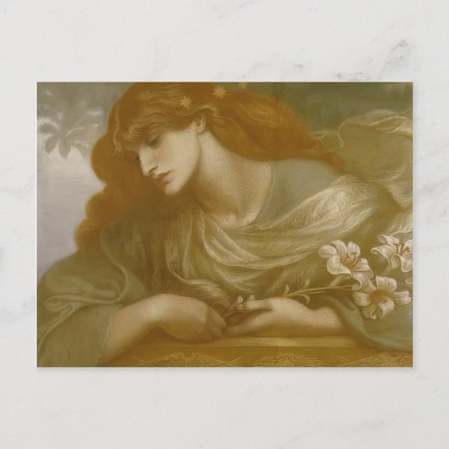 Carte Postale Dante Gabriel Rossetti : L'étude du bienheureux Da (Devant)