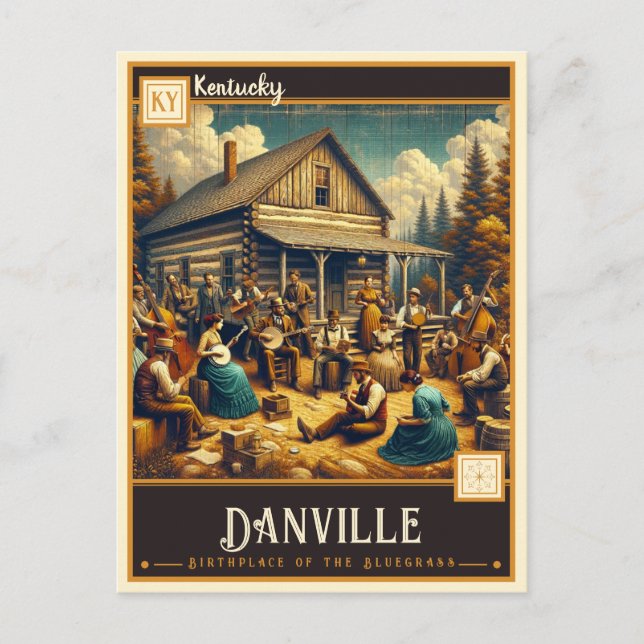 Carte Postale Danville, Kentucky | VINTAGE (Devant)