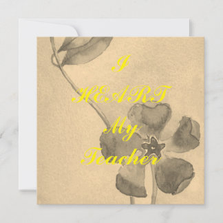 Carte postale d'appréciation "I Heart My Teacher"