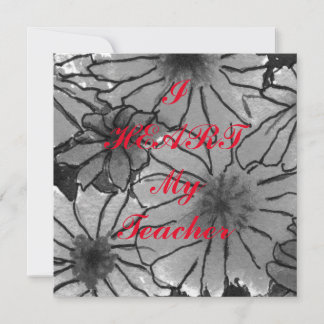 Carte postale d'appréciation "I Heart My Teacher"