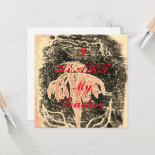 Carte postale d'appréciation "I Heart My Teacher"