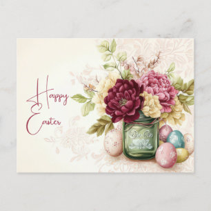 Carte postale d'Aquarell Oster avec oeufs de Pâque