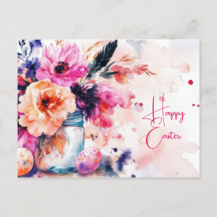 Carte postale d'Aquarell Oster avec oeufs de Pâque