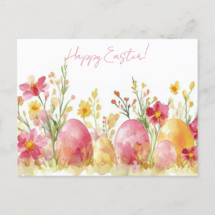 Carte postale d'Aquarell Oster colorée avec fleurs