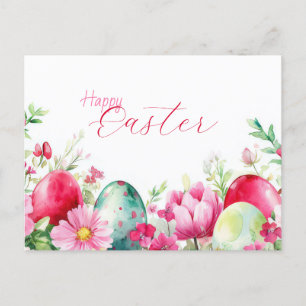 Carte postale d'Aquarell Oster colorée avec fleurs