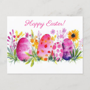 Carte postale d'Aquarell Oster colorée avec fleurs