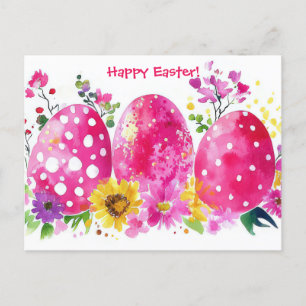 Carte postale d'Aquarell Oster colorée avec fleurs