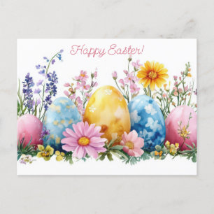 Carte postale d'Aquarell Oster colorée avec fleurs