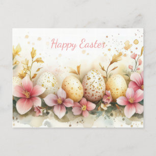 Carte postale d'Aquarell Oster colorée avec fleurs