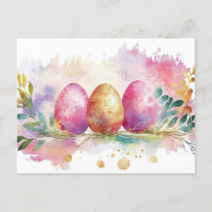 Carte postale d'Aquarell Oster colorée avec fleurs