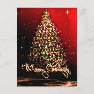 Carte postale d'arbre de Noël