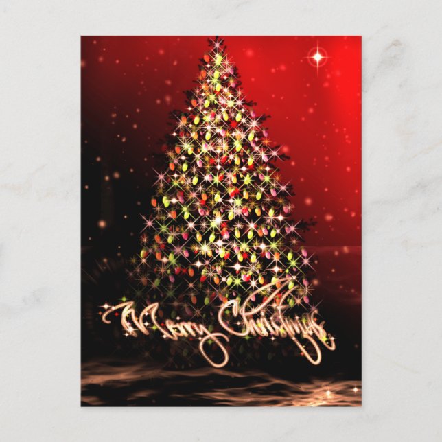 Carte postale d'arbre de Noël (Devant)