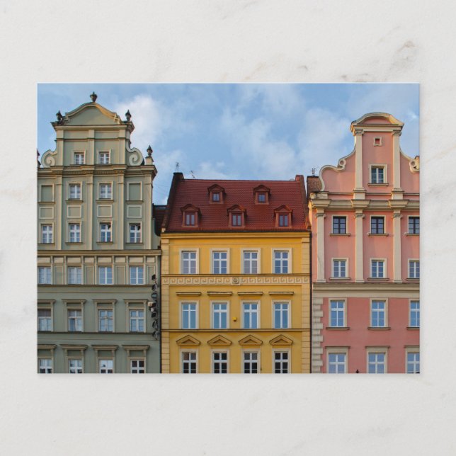 Carte postale d'architecture colorée vive (Devant)