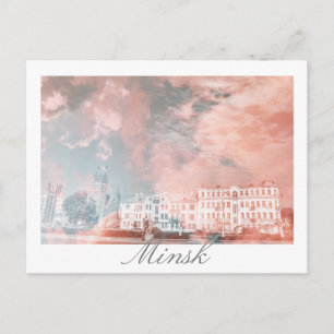 Carte postale d'architecture de Minsk Biélorussie