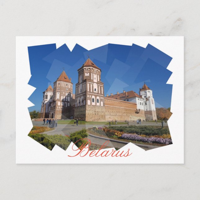 Carte postale d'architecture du château de Mir en  (Devant)