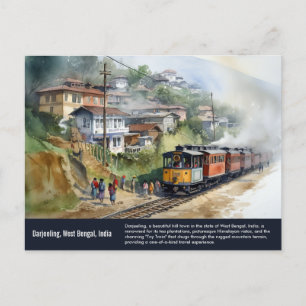Carte Postale Darjeeling Inde   Aquarelle de voyage