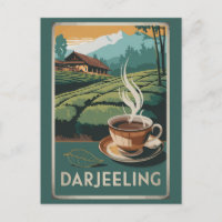 Darjeeling India Tea Travel Art Vintage