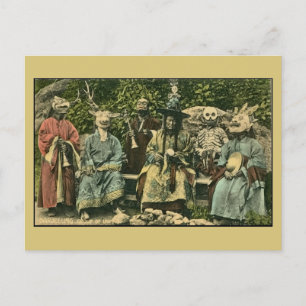 Carte Postale Darjeeling vintage, groupe de lamas
