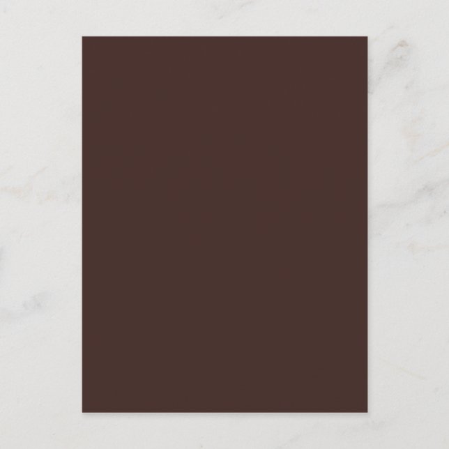 Carte Postale Dark chocolate hex code 3D241F (Devant)