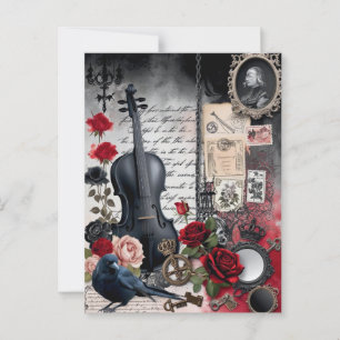 Carte Postale Dark Romance Gothique Vintage
