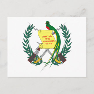 Carte postale d'armoiries du Guatemala