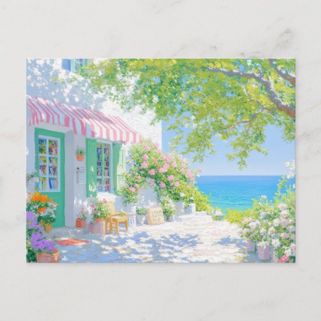 Carte postale d'art à l'aquarelle sur la côte  (Devant)