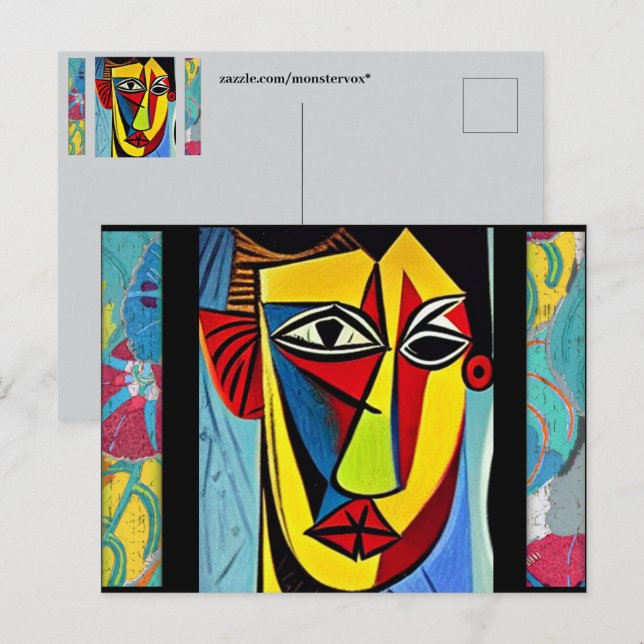 Carte postale d'art abstrait (Devant / Derrière)
