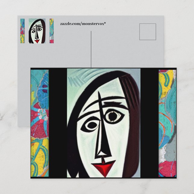 Carte postale d'art abstrait (Devant / Derrière)