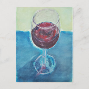Carte postale d'art au vin rouge   Carte de vœux p