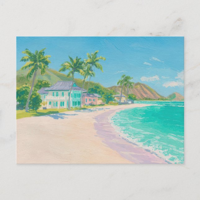 Carte postale d'art côtier à l'aquarelle  (Devant)