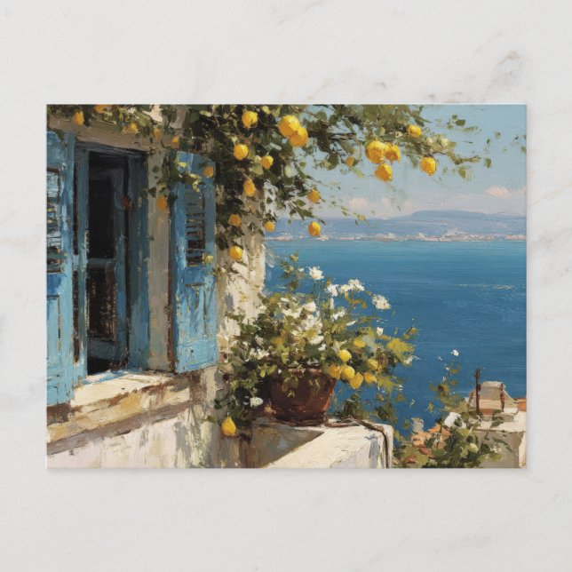 Carte postale d'art côtier à l'aquarelle  (Devant)