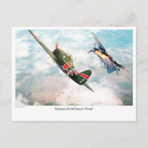 Carte postale d'art d'aviation "Nakajima Ki-84疾風 "