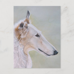 Carte postale d'art de chien "Borzoi"