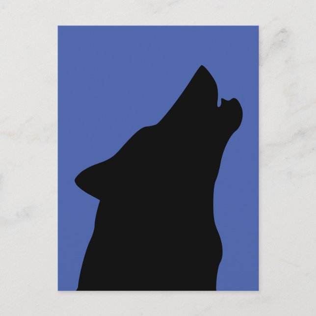 Carte postale d'art de LOUP HURLANT (Devant)